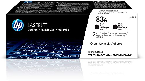 HP 83A 2er-Pack (CF283AD) Schwarz Original Toner für HP Laserjet Pro M201, M225, M127, M125