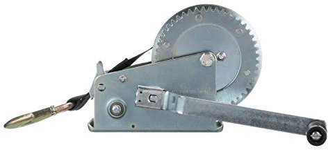 Seachoice Trailer Winch, Strap with Hook, Two Speed, Max Load 3,000 Lbs.