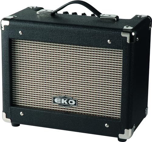 Eko V 10 THE BEETLE, Amplificatore Combo per Chitarra, Cono da 5 tre Pomelli di Regolazioni, Output Cuffie, Wattaggio 10 W, Peso 3.5kg, Colore Nero