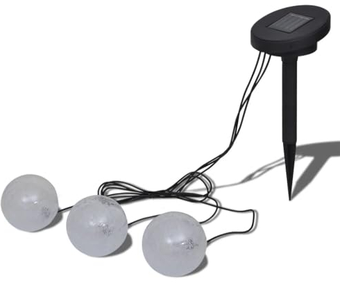 vidaXL Schwimmleuchte Solarkugeln Schwimmkugeln 3er LED Kugelleuchte Solarleuchte Teichbeleuchtung
