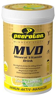 Peeroton MVD Mineral Vitamin Drink - Zitrone-Limette, Elektrolyt Pulver mit den 5 wesentlichen Elektrolyten plus Zink, Magnesium und Vitamin C - regelmäßig einnehmen und das Immunsystem stärken, 300g