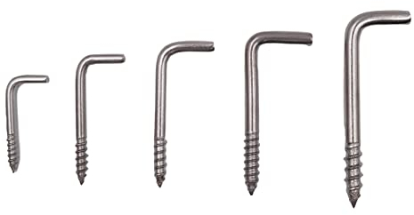 T::A 10 Stück 3.0 x 30 mm Hakenschraube Edelstahl rostfrei L-Haken V2A Inox Holzgewinde