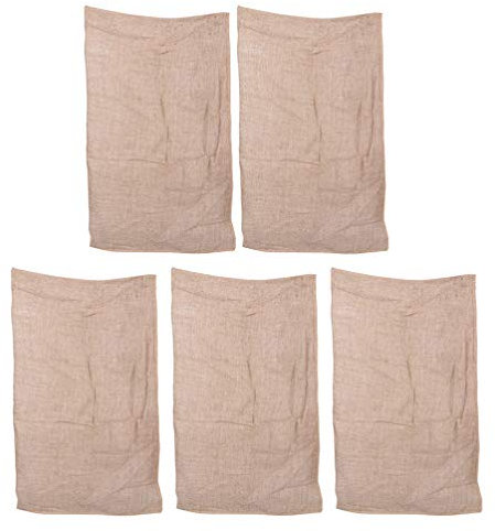 Cabilock Sacchetti Per La Conservazione Di Ortaggi Da Radice 5 Pezzi in Juta Intrecciata Anti-luce Ventilati Per Cereali Frutta E Verdura