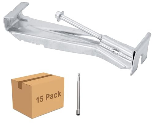15 Pcs Hidden Gutter Hangers 5 Inch - Aluminum Gutter Brackets with Pre-Inserted Screw Clip Style for Sagging Rain Gutters, Heavy Duty Gutter Fasteners for Gutter Repair.