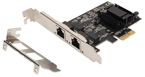 Carte Réseau PCIe, RTL8125BG, Adaptateur Réseau PCIe, Double Port, Adaptateur Internet 2500 1000 100 Mbps 2,5 Gbps T Adaptateur Internet PCIe pour 98SE ME