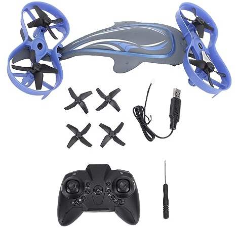 BuyWeek Mini Drohne, 3 in 1 RC Quadrocopter Luft Wasser Boden Flip LED Beleuchtung Kreisflug Einstellbare Geschwindigkeit RC Drohnen für Jungen, Mädchen, Anfänger Über 14 Jahre