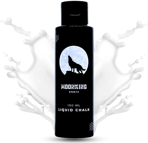 MoonKing Sports® Liquid Chalk [100ml / 250ml]- Flüssiges Magnesia für perfekten Grip – Calisthenics, Klettern, Bouldern, Fitness, Cross Fit, Turnen – Flüssigkreide extra stark, schnell trocknend
