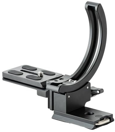 Fotopro Camera Vertical Bracket, Tripod Mount Ring Lens Mount, 1/4 Rotatable Collar Mount Plate for Sony Nikon Canon Fuji, Fits Plate for Arca-Type, Supporting 84.8mm Lens Horizontal and Vertical