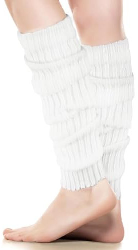 KUMSODE 1 Paar Damen Langer Beinwärmer Frauen Mädchen Winter Crochet Stricken Stulpen Beinstulpen Beinwärmer Kniestrümpfe Legwarmers Strümpfe Overknees（49 cm）