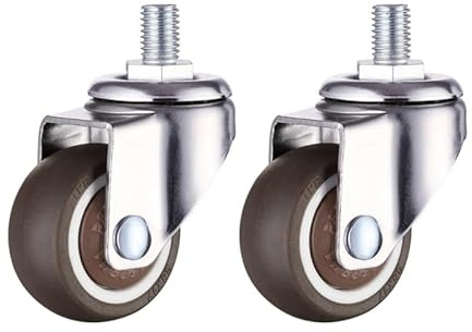 SECFOU Ruedas Para Sillas De Oficina De Goma, 2 Pulgadas, Giratorias Silenciosas Sin Marcas Para Muebles, Aptas Para Suelos De Madera, Baldosas y Concreto, Juego De 4 Ruedas