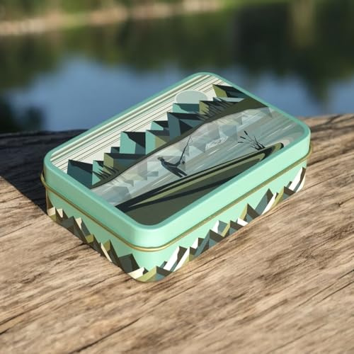 TINIT Fishing Tin Tackle Bait Box Gift Metal Mens Dad Fathers Day Grandad Present Stocking Filler