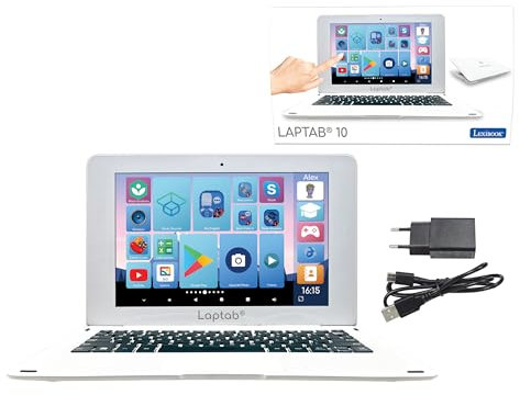 Lexibook, LAPTAB® 10 Zoll Version 11, LCD-Touchscreen, Für die ganze Familie, Lern- und Spielinhalte, Android™, Kindersicherung, Ultradünn und Leicht, LT11FR