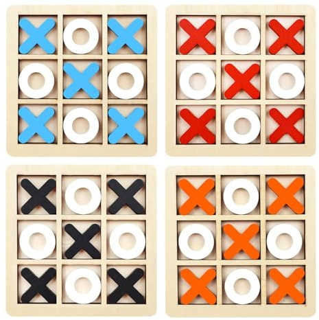 FULHANY Tic Tac Toe Spiel - Tik Tak Toe - Tictactoe - Tischspielset, Klassisches Heimbrett, Geeignet FüR Die Innendekoration Von Heimpartys FüR Erwachsene