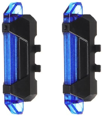 BARAC Luce posteriore per bicicletta ricaricabile USB, 5 LED Potente fanale posteriore per bicicletta, molto luminoso e facile da installare, luci di massima sicurezza in bicicletta (2 unità blu)