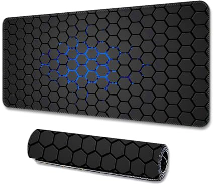 XSDSLS Tapis de Souris Gaming,Tapis Souris XL 600 x 300 mm Grande Taille Base Anti-Dérapage Mouse Pad pour Maison/Bureau/Gamer/Esports (Version Bleue)