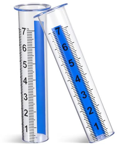 Toyvian Lot De 2 Tubes De Pluviomètre en Plastique Précis pour Extérieur Faciles À Utiliser pour Le Jardin