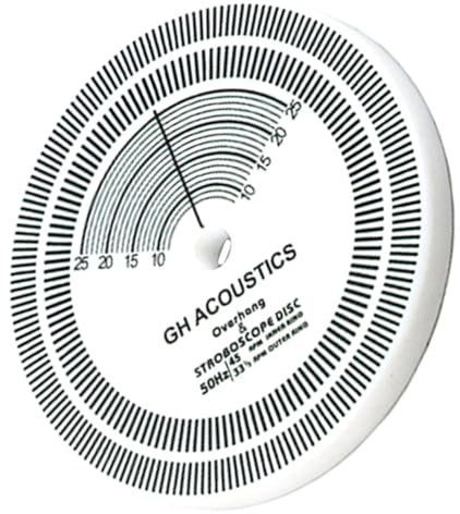 DIYEAH Disco Estroboscópico para Tocadiscos Calibración, Medidor De Velocidad De Discos De Vinilo Profesional, Plástico Duradero Blanco, Herramienta Precisión para DJ y Grabación Hogar