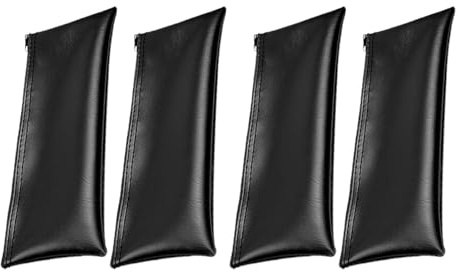 Custodia per Microfono Senza Fili, 4X Custodie per Microfono con Chiusura a Cordino, Copertura in Pelle PU con Zip e Cordino Antipolvere e per Accessori Karaoke, Podcast e Uso Quotidiano su Palco