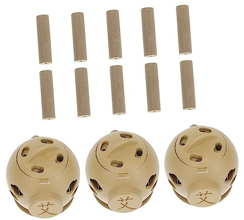 WRITWAA 1 Satz Moxibustion Pot Set Tragbarer Rauchfreier Moxa Brenner für Körperpflege Teiliges Set mit Moxa Sticks für Rücken Nacken und Schultern Fördert die Durchblutung und Falten