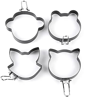 Confezione da 4 sacchetti per friggere fritti, antiaderente per pancake, con manico, pentola in acciaio inox
