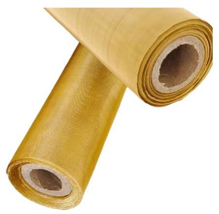 HYRTEFBN Tessuto filtrante 6/20/50/100/150/200/250 Maglia Rame Ottone Rete Metallica Tessuto Filtro Filo Filo Intrecciato Ottone Segnale Schermo Rete Strumento(80Mesh 0.25mm)