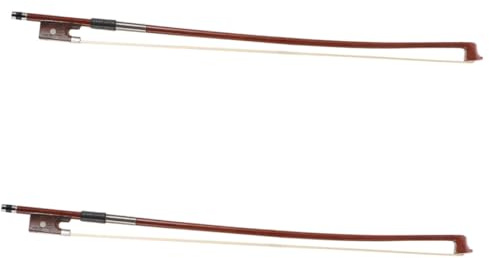Kisangel 2 Stück Geigenbögen 1/8 aus Rosshaar Gerader Bogenkörper Leicht und Ausbalanciert Ersatzteile für Violine Instrumentenzubehör für Schüler und Profi
