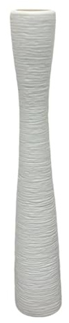 SZLIFE Vaso Da Terra Alto in Pp, Vaso Decorativo Da Interno, Vasi Infrangibili per Fiori Perper Composizioni Stelo Lungo E Pezzi D'arredo Di Grande Impatto, Bianco 38.5 Cm