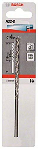 Bosch 2 608 595 679 - Brocas para metal HSS-G, DIN 340 (4 x 78 x 119 mm)