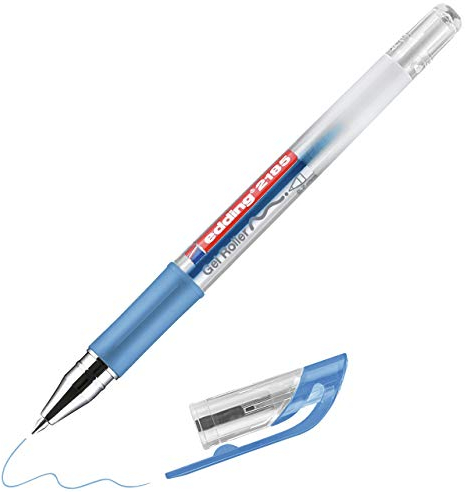 edding 2185 Gelroller - blau - 1 Stift - 0,7 mm - Gelstifte zum Schreiben, Malen, Mandala, Bulletjournal - Gelschreiber, Gelmalstifte