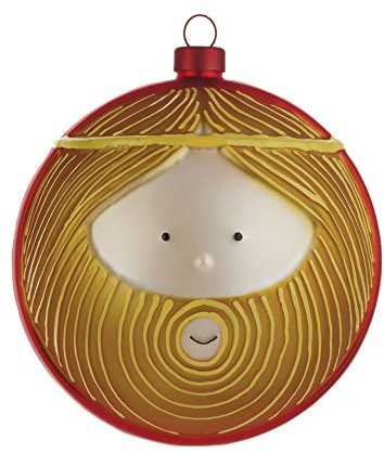 Alessi Giuseppe 1 Stück Weihnachtsbaumkugel aus mundgeblasenem Glas, handdekoriert AMJ13 3 Mehrfarbig One Size