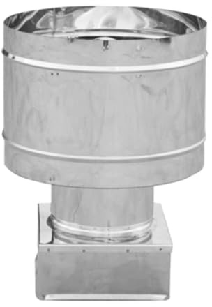 Fumaiolo antivento in acciaio inox per canne fumarie 320x320mm