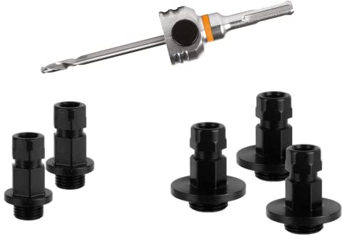 Mandrex | Lochsägen One Klick Aufnahmen Starter Set SDS plus mit Zentrierbohrer & 5 Adapter | MX200034B