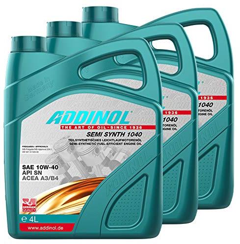 Addinol 3X Motoröl Motorenöl Motor Motoren Motor Oil Engine Oil Benzin Diesel 10W-40 Semi Synth 1040 5L 72098481