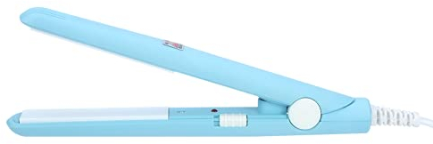 Sonew 2 en 1 Mini fer à lisser Céramique Tourmaline Plaque Beauty Flat Iron Chauffant Bigoudis avec Température de 190 °C pour cheveux lisses Bouclés (BLUE EU)