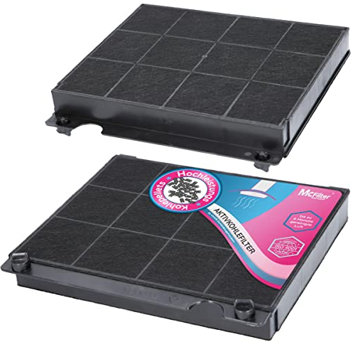 McFilter | 2x filtri a carboni attivi per cappa da cucina adatto per Elica CFC0141529, AEG/Zanker/Zanussi 9029793818, Type15, E3CFE15, Filtro per cappa da cucina