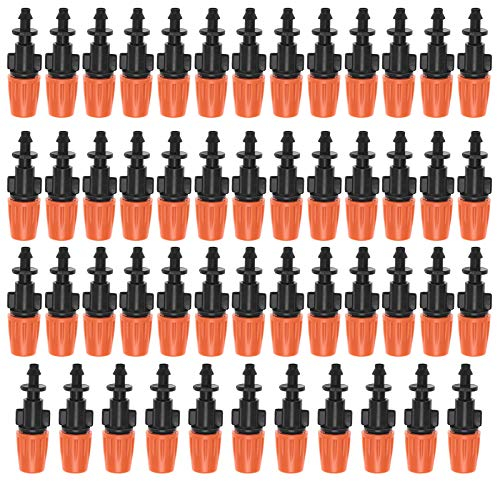 50 Stück/Set Einstellbare Gartentropfenbewässerung Sprühdüsen Flowing Sprinkler Head Zerstäuber zum Besprühen von Bewässerungsanlagen