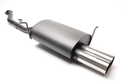 Sportendschalldämpfer Sportauspuff Endschalldämpfer Stahl 2x76mm rund scharf mit ABE für 3er E36 compact 316I - Eintragungsfrei - 1034142