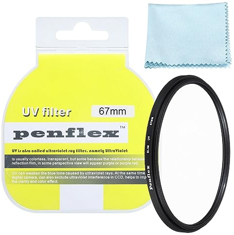 PATIKIL 67mm Filtre, 1 pcs Protection Filtre Slim UV-Protection Caméra Objectif Filtre Aluminium Optique Caméra Accessoire Cristal Clair Photos pour 67mm Appareil Photo Objectif