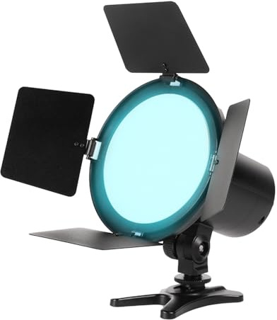 Andoer RGB LED Videoleuchte, 3200K–5600K Dimmbar Fotografie-Licht Studiolicht 5 Szeneneffekte mit Metall-Barndoors, Kaltschuhmontage-Fernbedienung, unterstützt DC/NP-Serie, batteriebetrieben