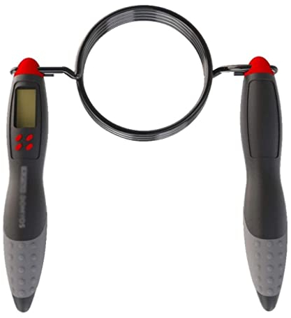 BOGAZY Seilspringen Sprungseil Cordes À Sauter Avec Compteur Portable Antidérapant Réglable Corde À Sauter LED Numérique Intégré Fitness Intérieur Jump Rope
