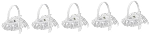 Cabilock 5stücke Hochwertiges Ringkissen Satin Und Spitze Für Hochzeiten Ringkissen Mit Tragegriff Für Verlobungs Und Hochzeitszeremonien Vielseitig Einsetzbar Für Schmuck Und