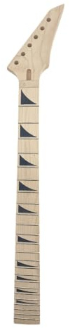 ModouString Maple Guitar Neck 24 fret 25.5 inch Shark fin Inlay Locking Nut DIY