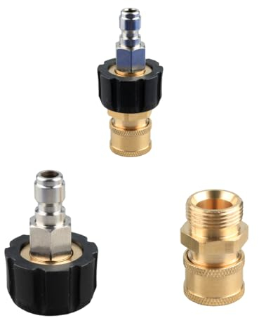 GroveEss M22-14 Pressure Washer Couplers,Universal Durable Pressure Washer Adapter Set,1/4 Quick Connect Swivel Accessories Adaptors for Connecting Water Guns Hoses Pumps