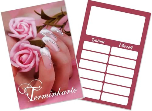 250 Terminkarten für Nagelstudio Nageldesign Nailart Nails, UV-Lack, inkl. Kartenspender