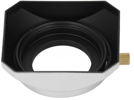 Paraluce per Fotocamera da 37 Mm, Paraluce Universale Quadrato retrò Opaco in Lega di Alluminio, Accessorio Fotografico per Lunghezza Focale di 25 Mm o Superiore
