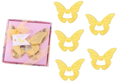 MIEDEON Butterfly Bottle Openers Return Gift Party Souvenirs Opener for Bottles Wedding Supplies Butterfly Theme Elegant Decoration (Gold,2.4X3.4IN)