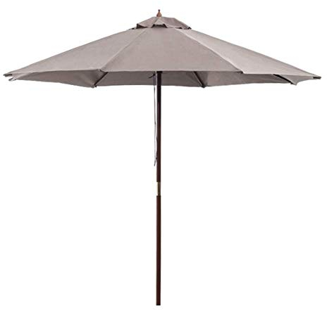 Sonnenschirm Gartenschirm, 2,7 m Sonnenschutz Gartenschirm, große Terrasse im Freien Baldachin in Aluminium Sonnenschutz Easy Crank Open UV-Schutz für Strand/Pool/Terrasse/Outdoor Schutzzelt