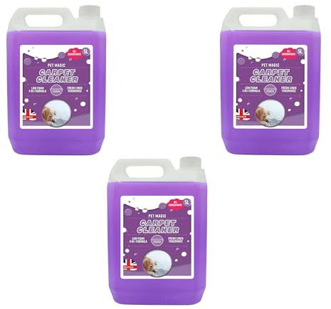 Powerful Pet Magic 5L Carpet Cleaner 4 In 1 Formula | Fresh Linen Fragrance Gets Rid Of Stains