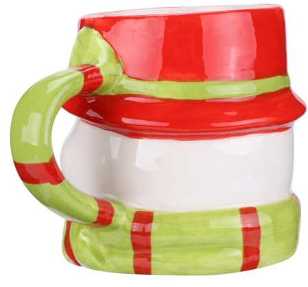 TOPBATHY Tasse Keramikbecher Rentier Weihnachtsmann Schneemann Design Weihnachtsgeschenk