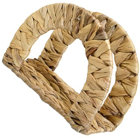 LALADEFIEE Portatovaglioli in Canne Intrecciate, Porta Fazzoletti Elegante e Stabile, Supporto per Tovaglioli Rettangolare da Tavolo Beige per Ufficio e Sala da Pranzo